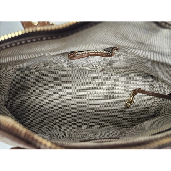 Dooney & Bourke Tan and Brown Signature Shoulder Bag - Picture 8 of 10